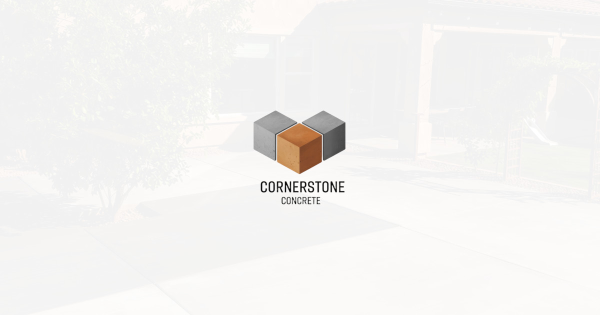 Cornerstone Concrete project branding image.